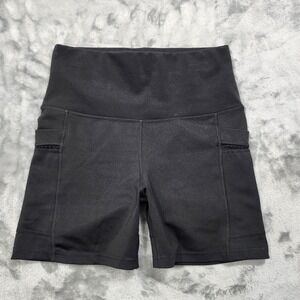 LEVELUP ACTIVE Shorts Womens S Black High Rise Biker Pockets Stretch Athletic